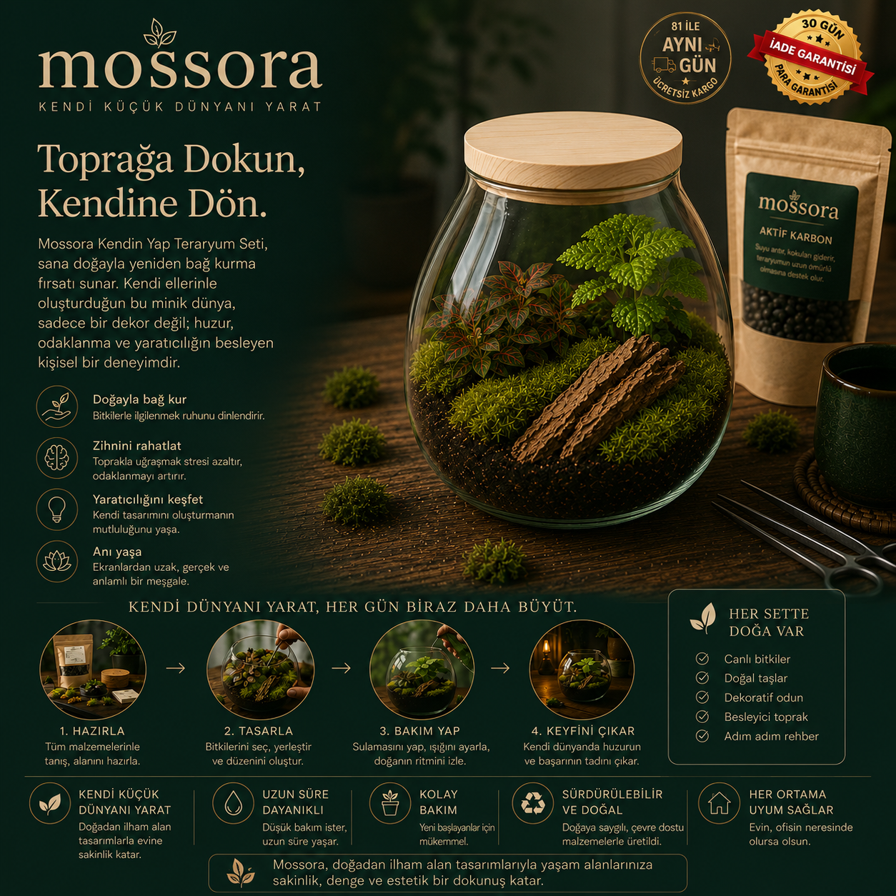 Mossora Terra™ | Kendin Yap Teraryum Seti