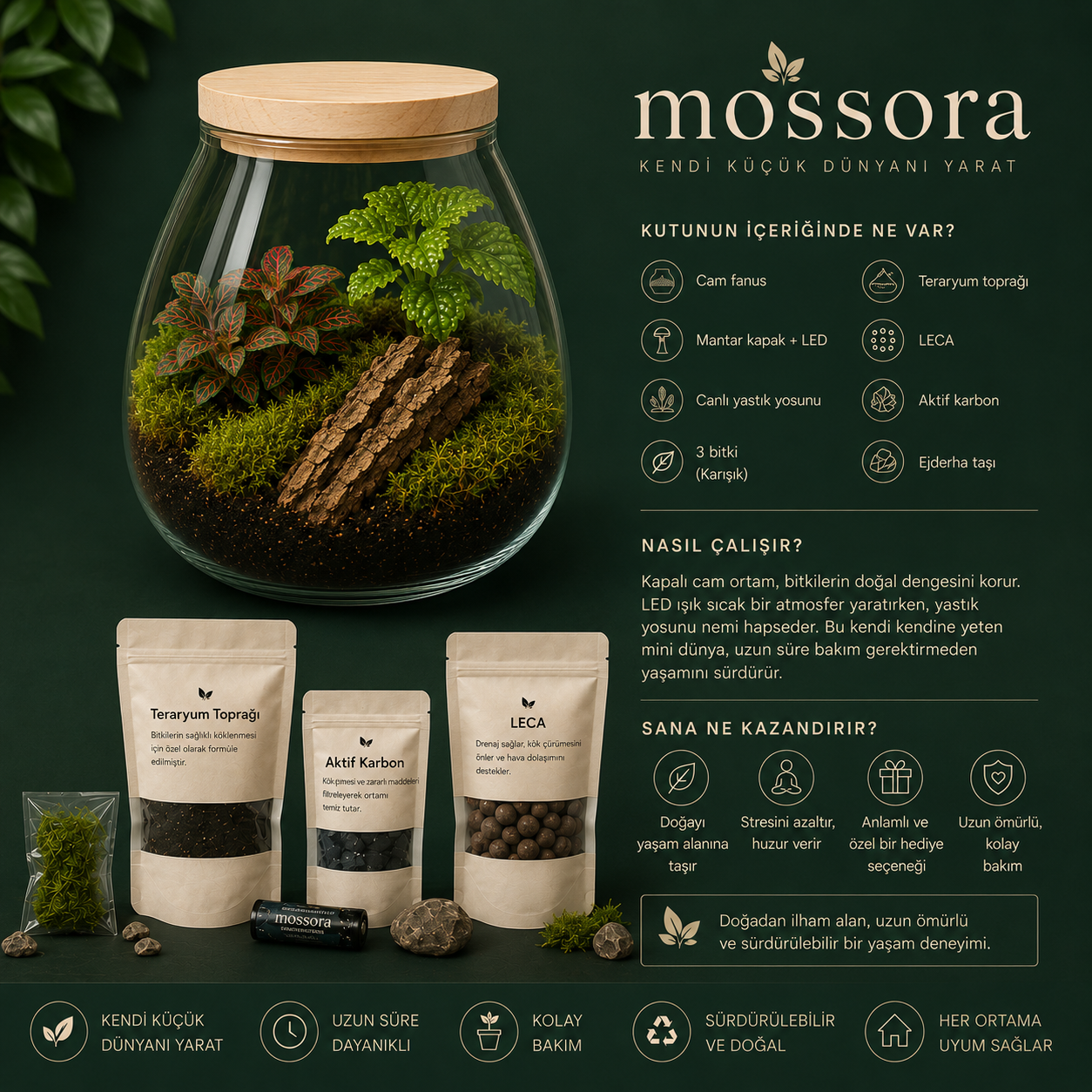 Mossora Terra™ | Kendin Yap Teraryum Seti